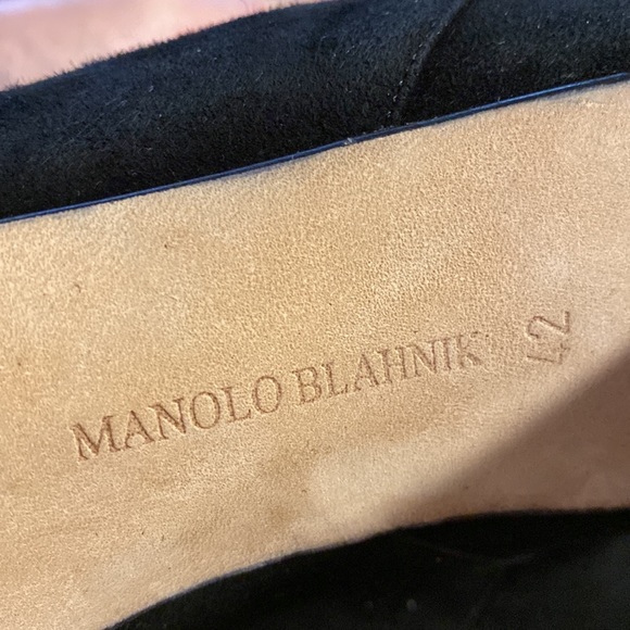 Manolo Blahnik black suede slouch knee high boots size 42 - Picture 2 of 8